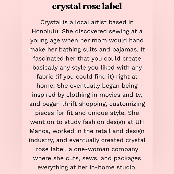 CRYSTAL ROSE Label Top M/L - Picture 4 of 4